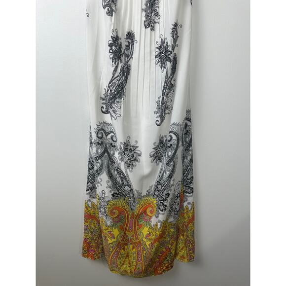 Cachè XS Wrap Double spaghetti Strap Halter Pleated Full Length Maxi Dress A39 - Picture 3 of 8